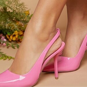Elegant Pink Slingback Heels